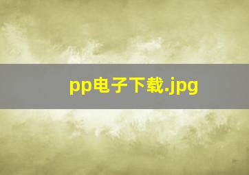pp电子下载