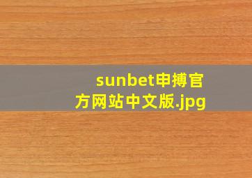 sunbet申搏官方网站中文版