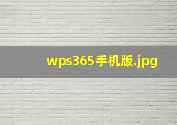 wps365手机版