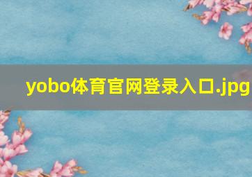 yobo体育官网登录入口